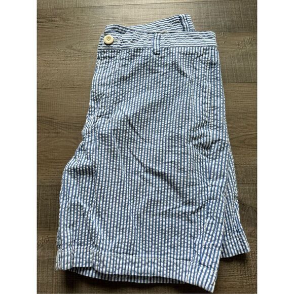 Vineyard Vines Club Short, Men’s Size 32 Blue / White Striped Seersucker Chino S - Picture 8 of 9